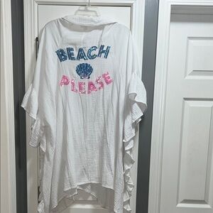 Beach please sequin coverup new with tags size large